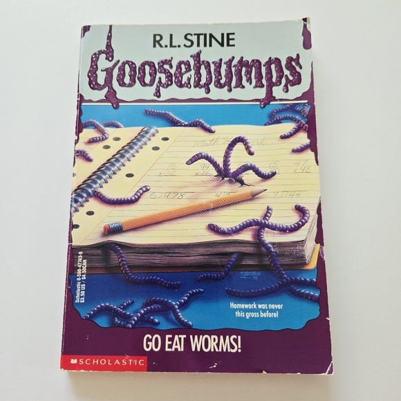 Go Eat Worms! Goosebumps #21 1st Print 1994 Book RL Stine YA Horror Good VTG - Picture 1 of 10